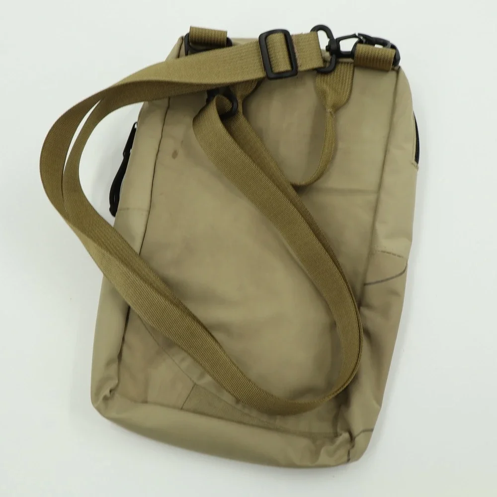 Recycled‎ Waders Crossbody Bag Tan Khaki Upcycled Utility Shoulder Pouch Mens